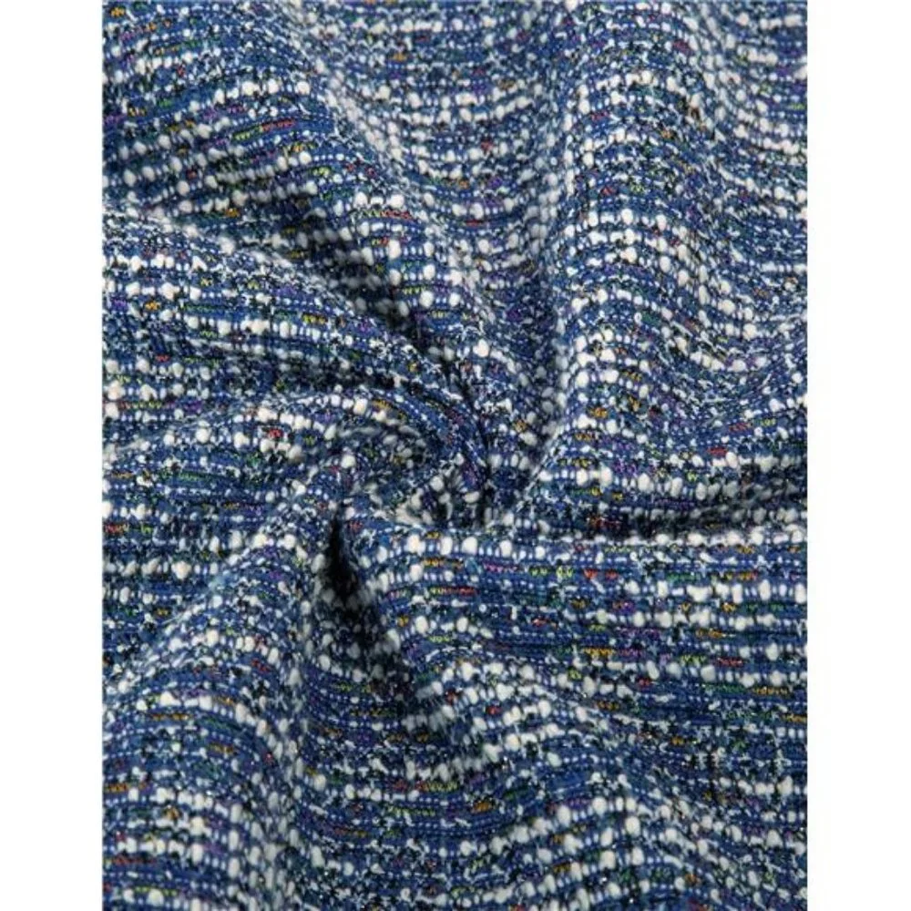 Dress Women Pencil Dress Cap Sleeve Blue (Textured) - Picture 5 of 6